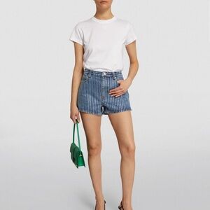 Alexander Wang Blue Crystal Denim Short